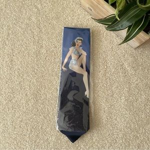 Varga Girl Pinup Necktie Ombré Blue